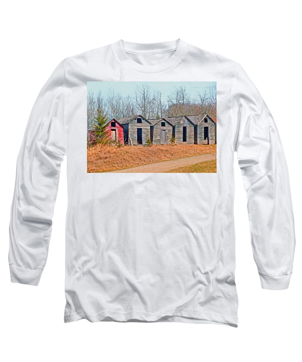 Smokehouse Long Sleeve T-Shirt featuring the photograph Smokehouse Row by S Paul Sahm