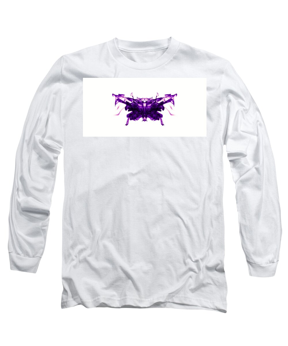  Ink Long Sleeve T-Shirt featuring the photograph Violet abstract butterfly by Sumit Mehndiratta
