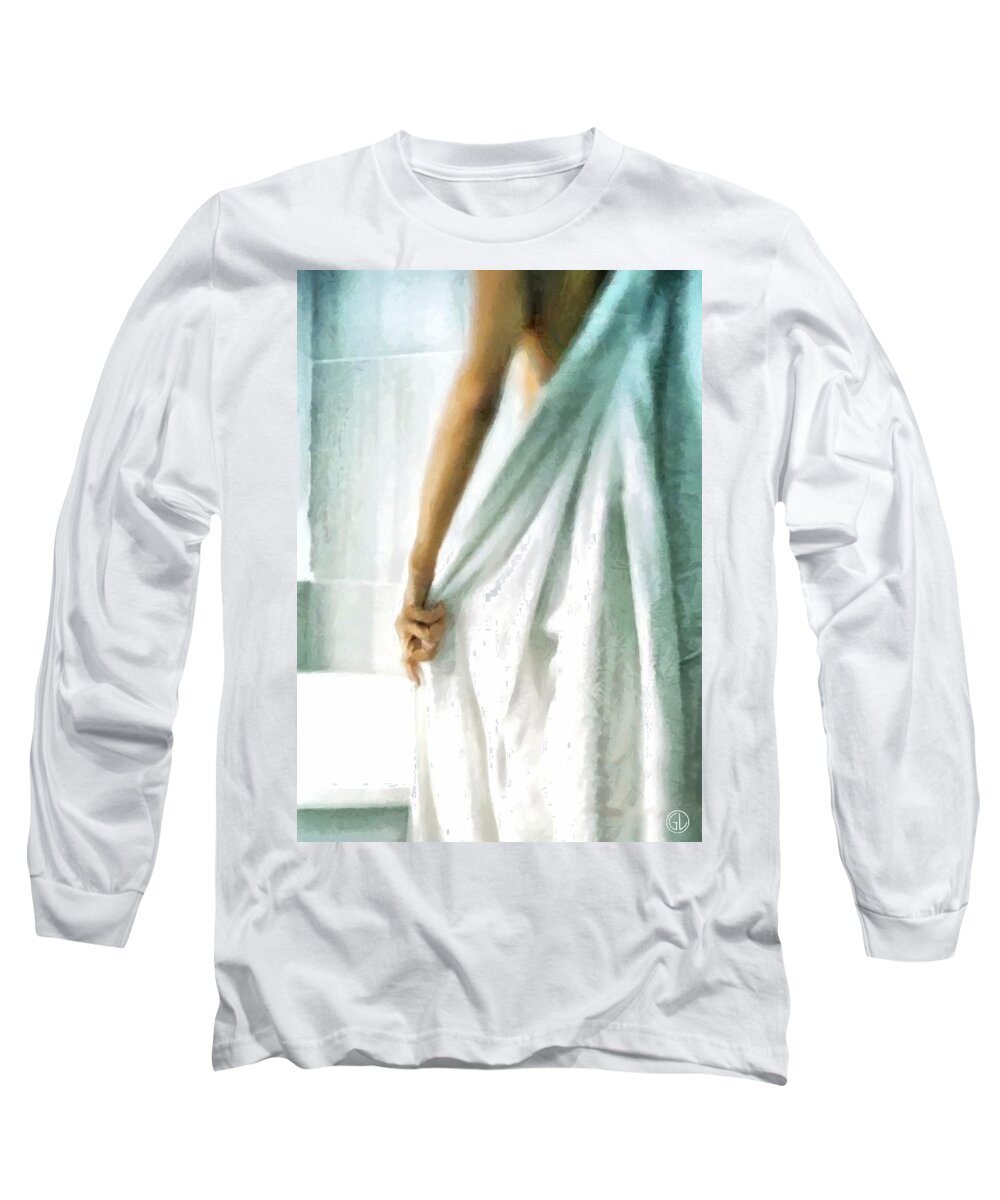 Woman Long Sleeve T-Shirt featuring the digital art After the bath #1 by Gun Legler