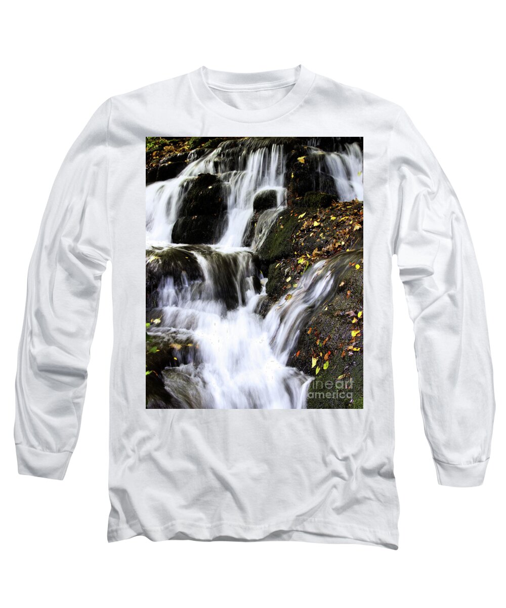 Badger Long Sleeve T-Shirt featuring the photograph Badger Dingle fall by Baggieoldboy