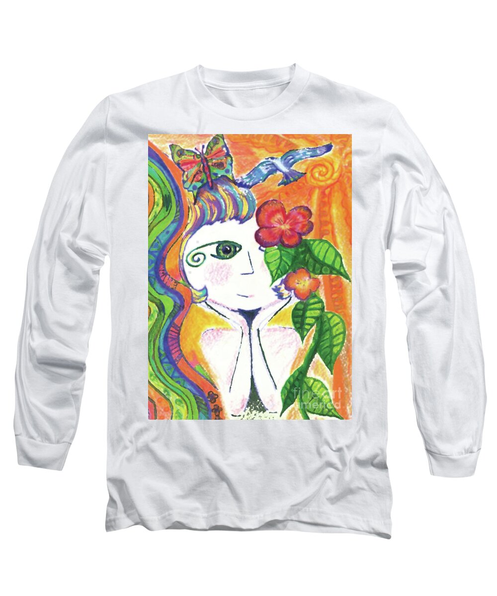 Dreams Long Sleeve T-Shirt featuring the digital art DreamCatcher #1 by Shelley Myers