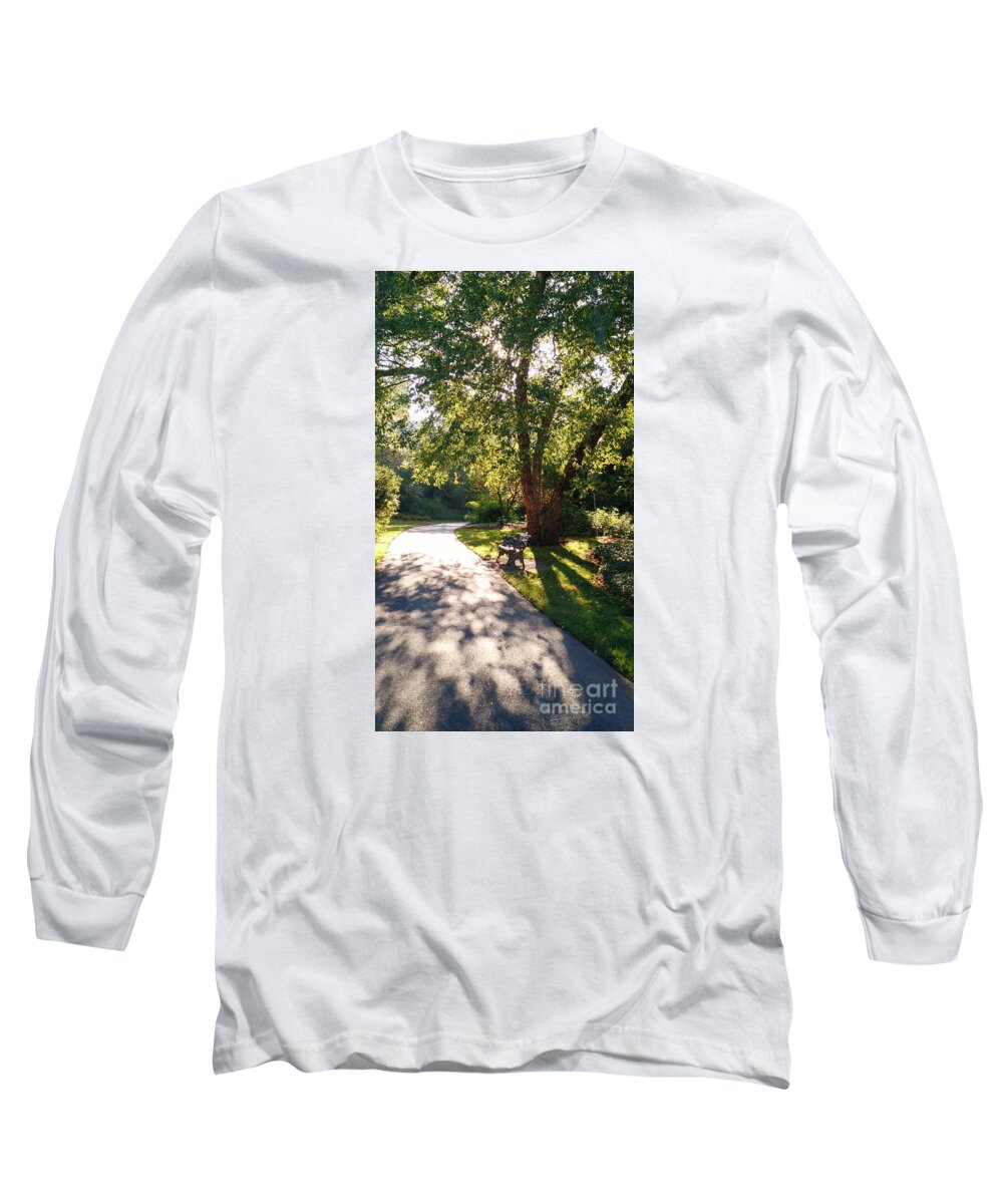 Morning Light Long Sleeve T-Shirt featuring the photograph Have a Seat #1 by Anita Adams