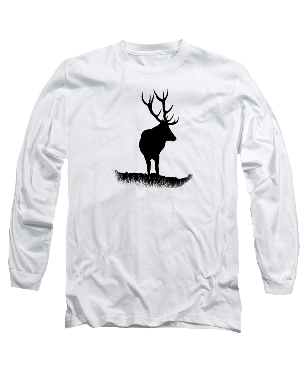 Stag Long Sleeve T-Shirt featuring the photograph Monarch Of The Park #1 by Linsey Williams