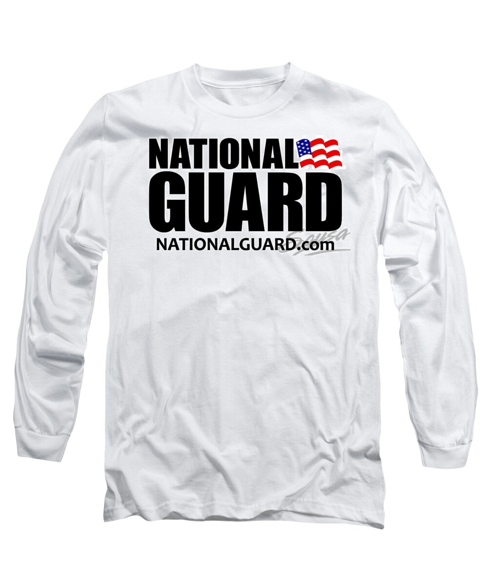 National Guard Long Sleeve T-Shirt featuring the digital art National Guard #1 by Super Lovely