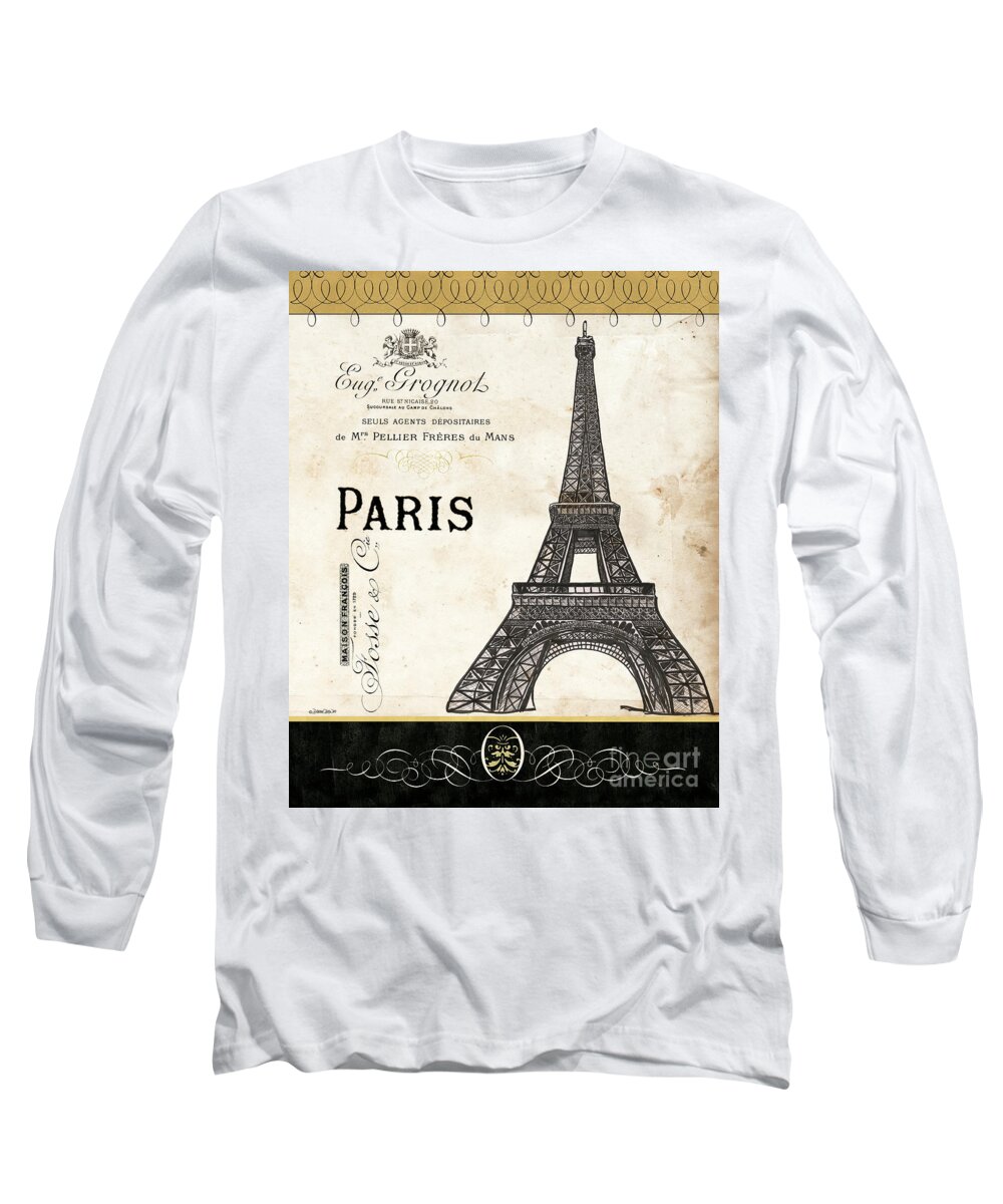 Paris Long Sleeve T-Shirt featuring the painting Paris Ooh La La 1 #1 by Debbie DeWitt
