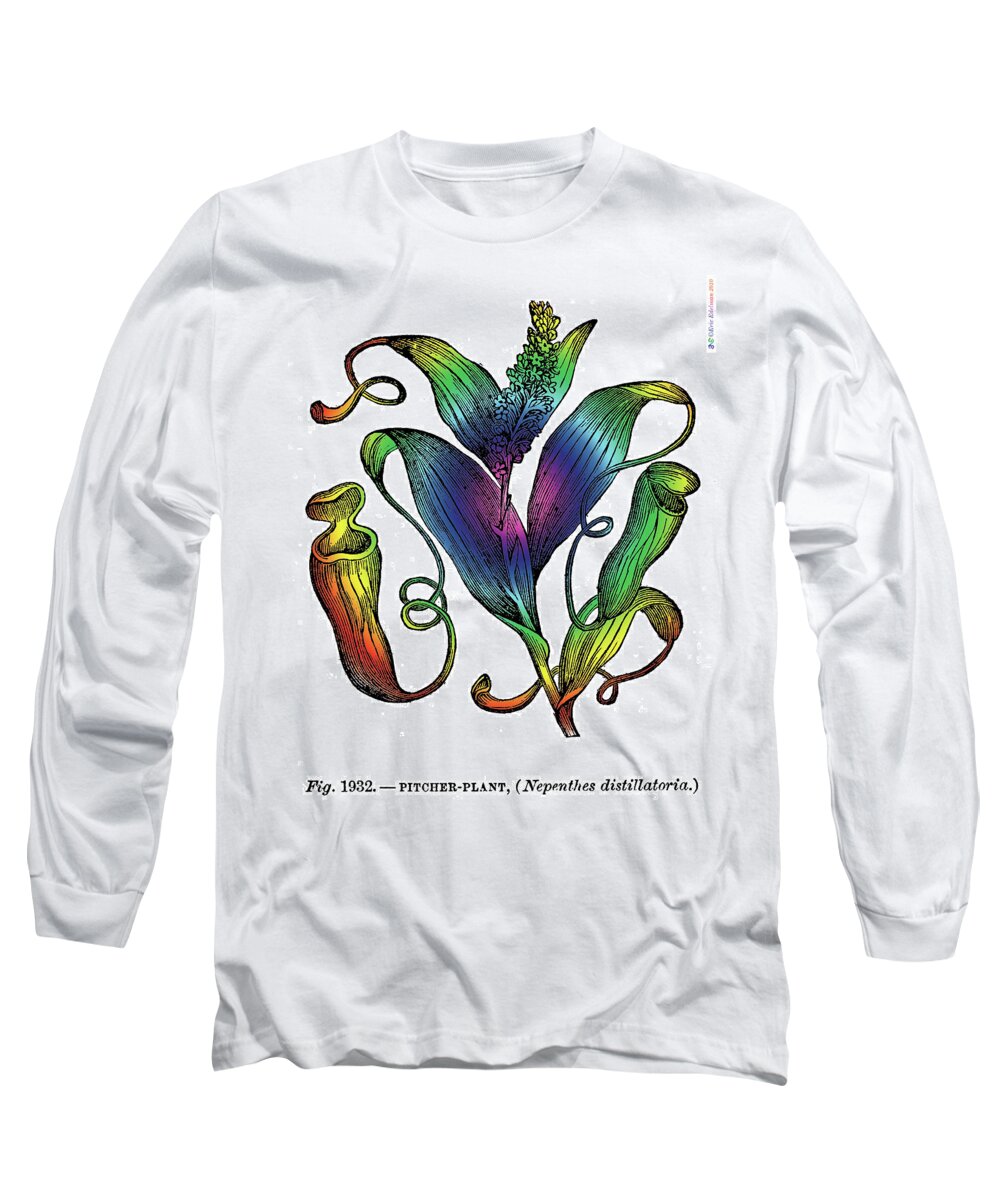 Pitcher Plant Long Sleeve T-Shirt featuring the digital art Pitcher Plant #1 by Eric Edelman