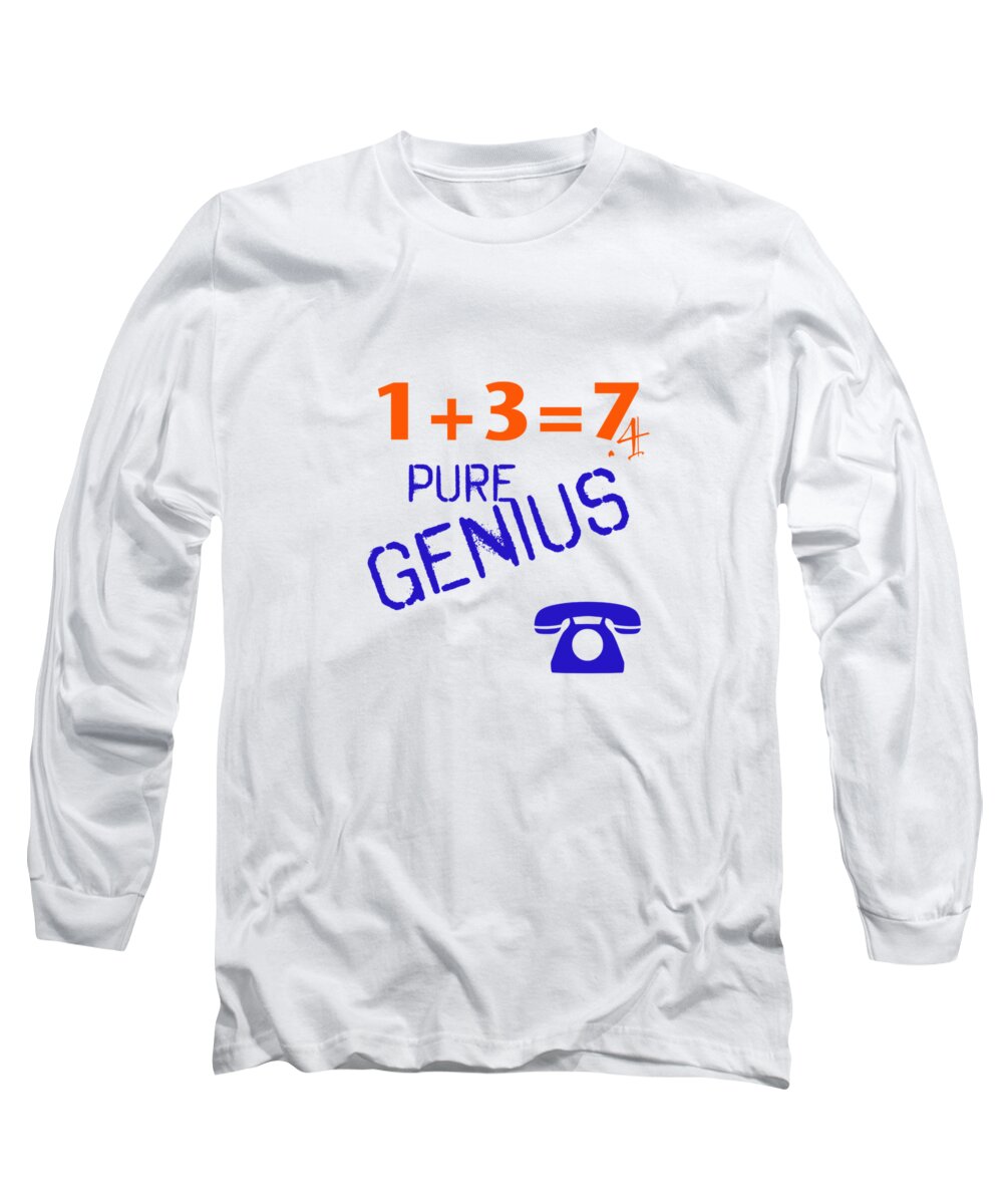 Ts009 Long Sleeve T-Shirt featuring the drawing Pure Genius by Edmund Nagele FRPS
