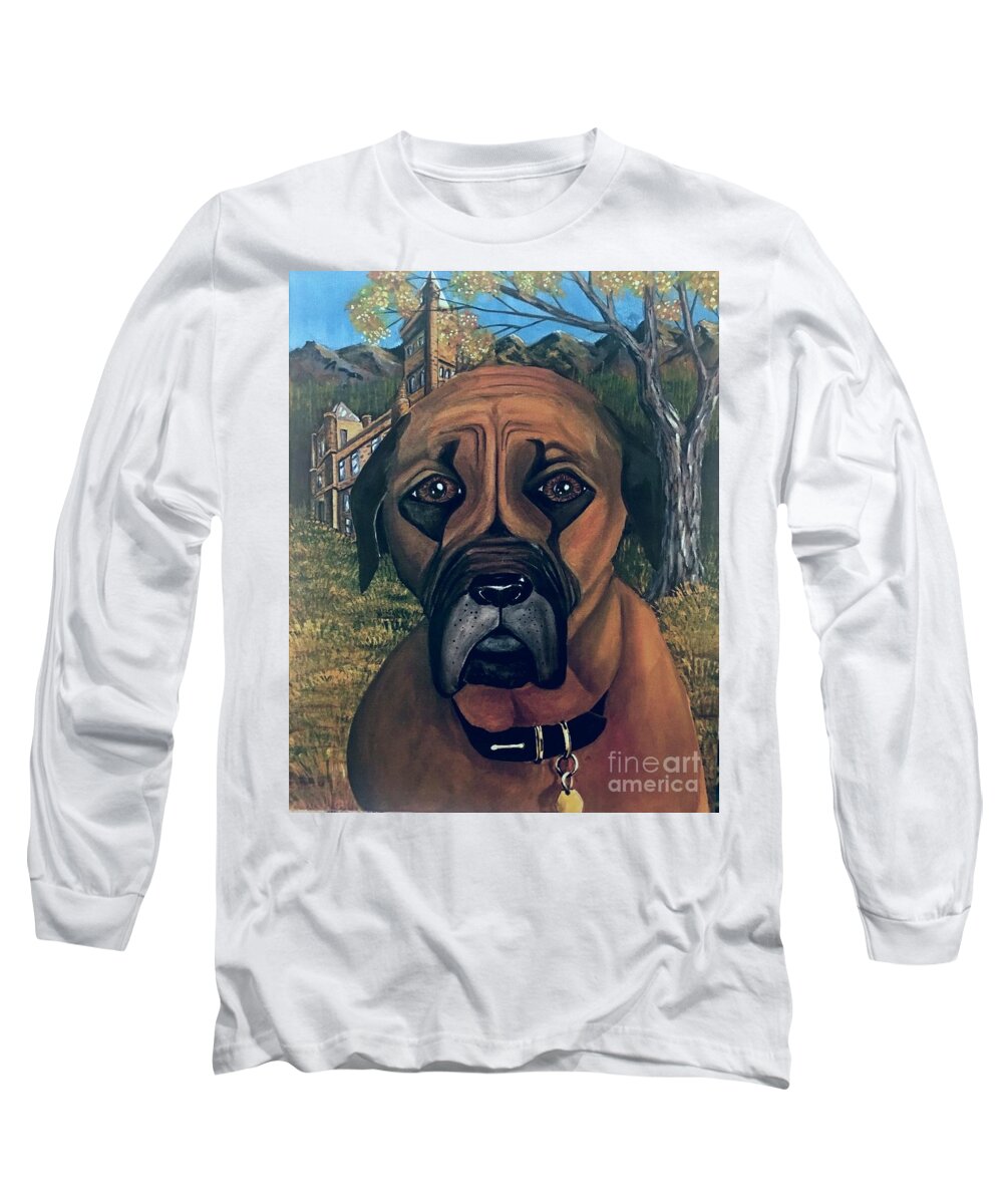Scyleia Long Sleeve T-Shirt featuring the painting Scyleia by Mastiff Studios