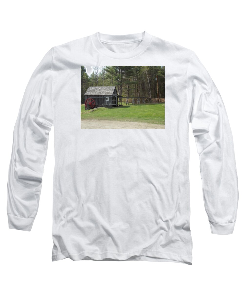Cambridge Long Sleeve T-Shirt featuring the photograph Vermont Grist Mill #2 by Catherine Gagne
