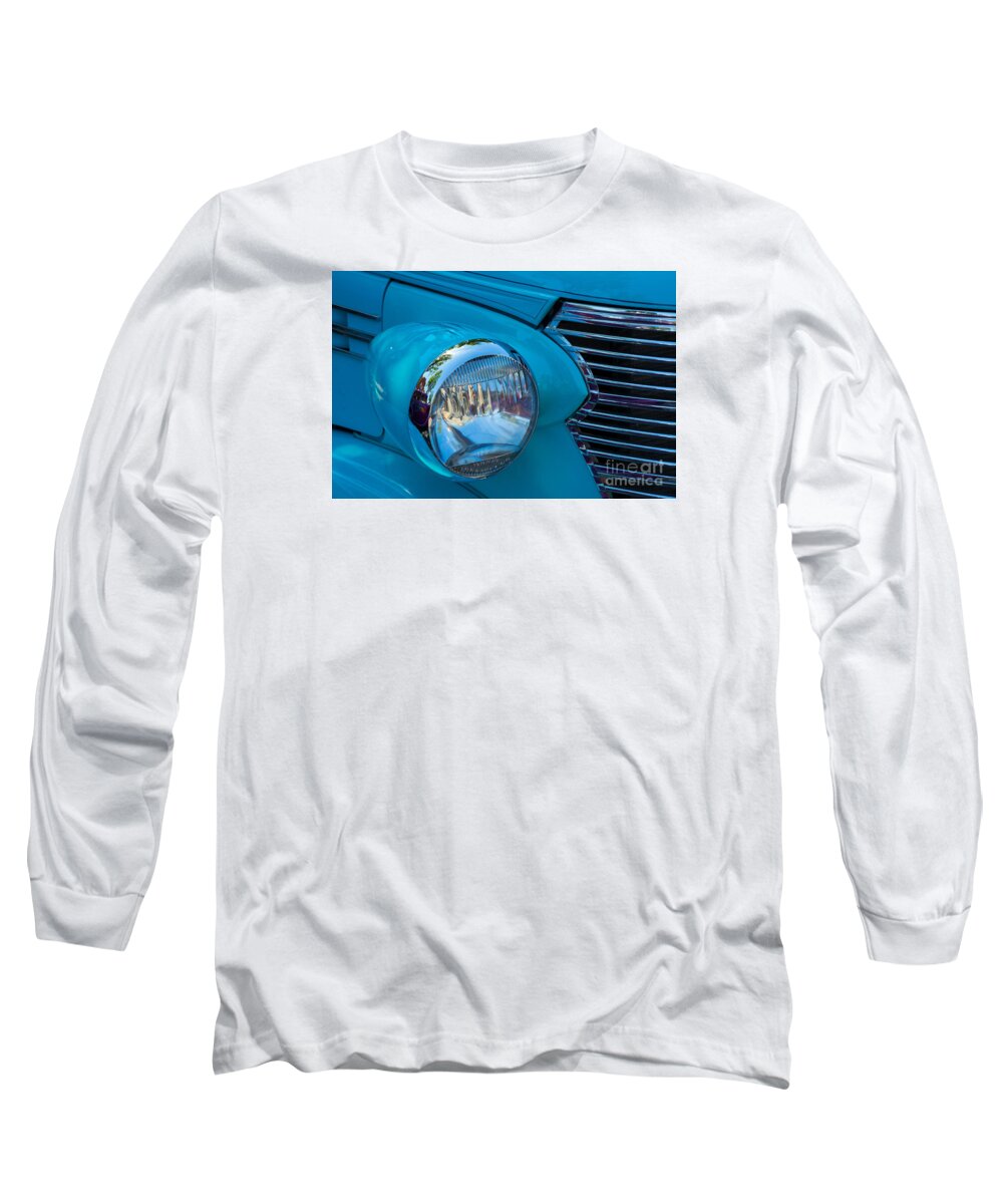 Images Long Sleeve T-Shirt featuring the photograph 1936 Chevy Coupe Headlight and Grill by Rick Bures