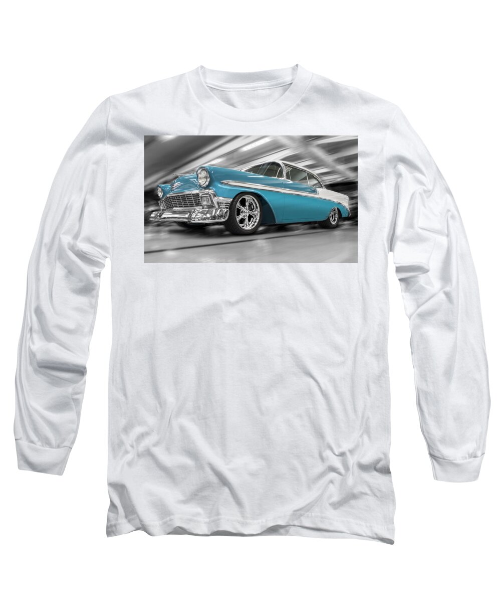 Chevrolet Long Sleeve T-Shirt featuring the photograph 1956 Chevy Bel Air by Gary Warnimont