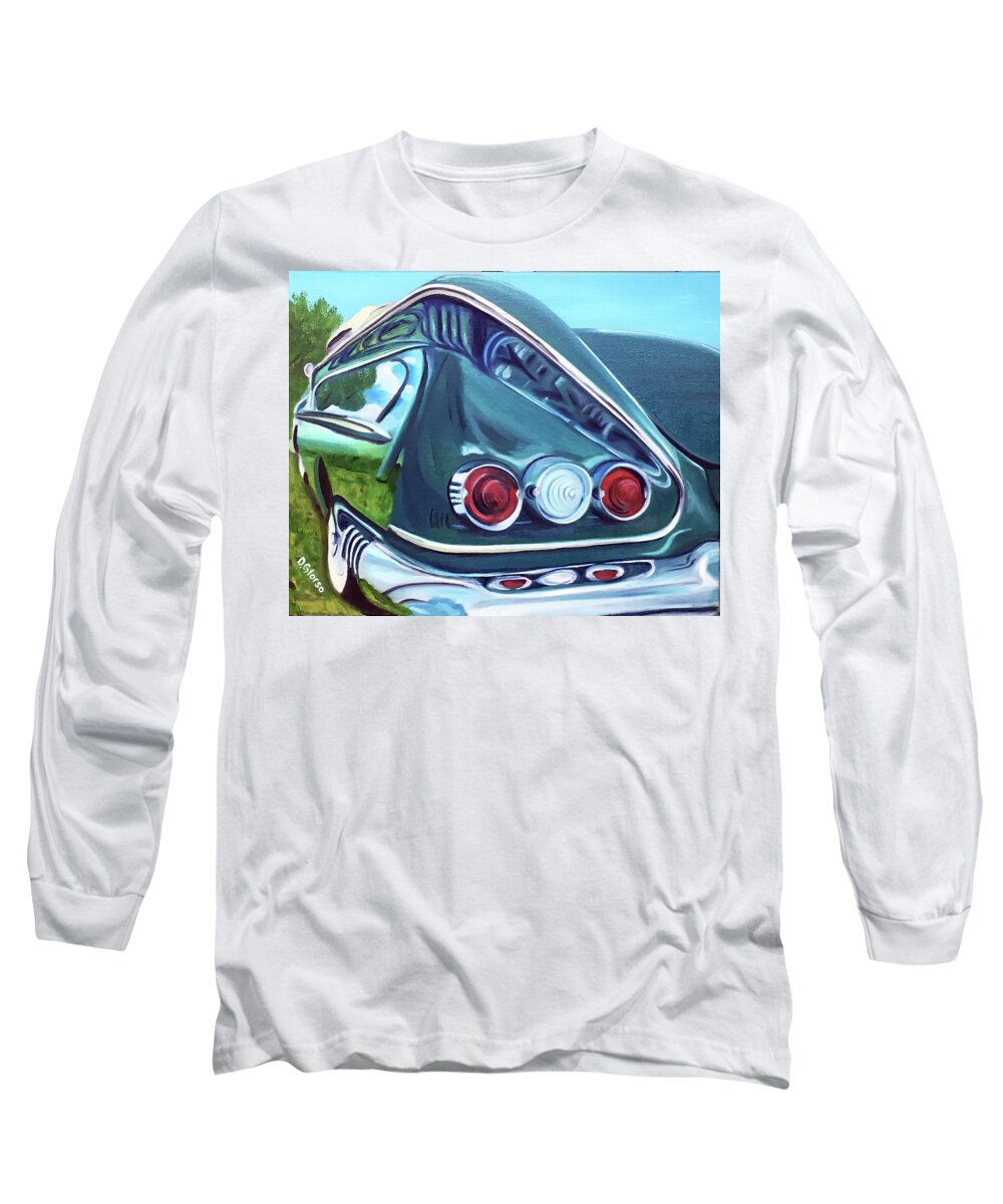#reflections Long Sleeve T-Shirt featuring the painting 1958 Reflections by Dean Glorso