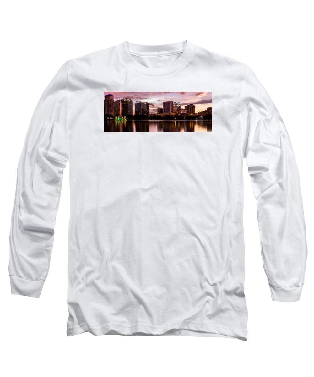 Water Long Sleeve T-Shirt featuring the photograph Downtown Orlando #2 by Mike Dunn
