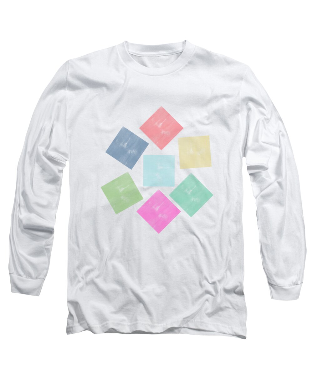 Watercolor Long Sleeve T-Shirt featuring the digital art Lovely Geometric Background #2 by Amir Faysal