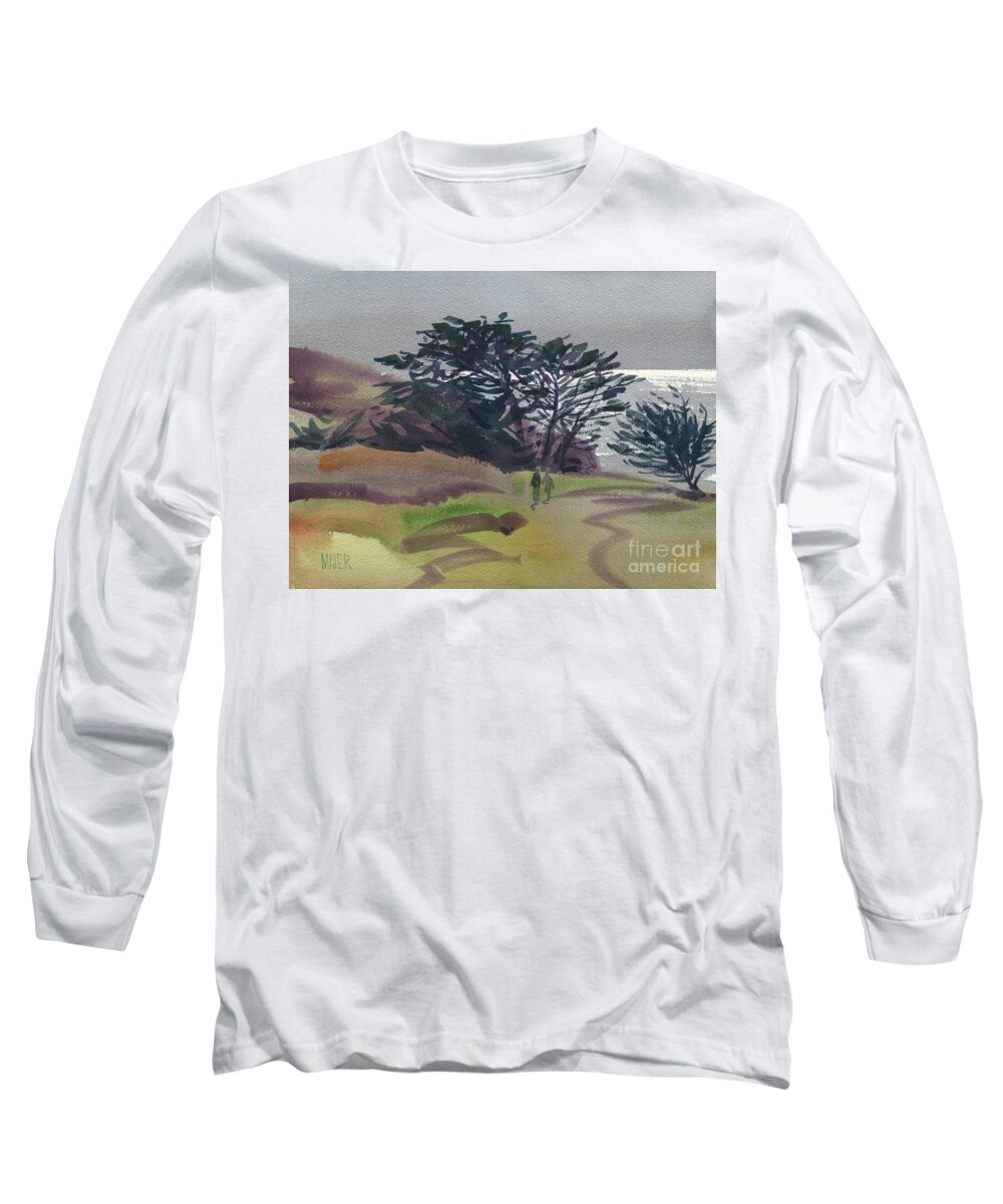 Plein Air Long Sleeve T-Shirt featuring the painting Miramonte Point 1 by Donald Maier