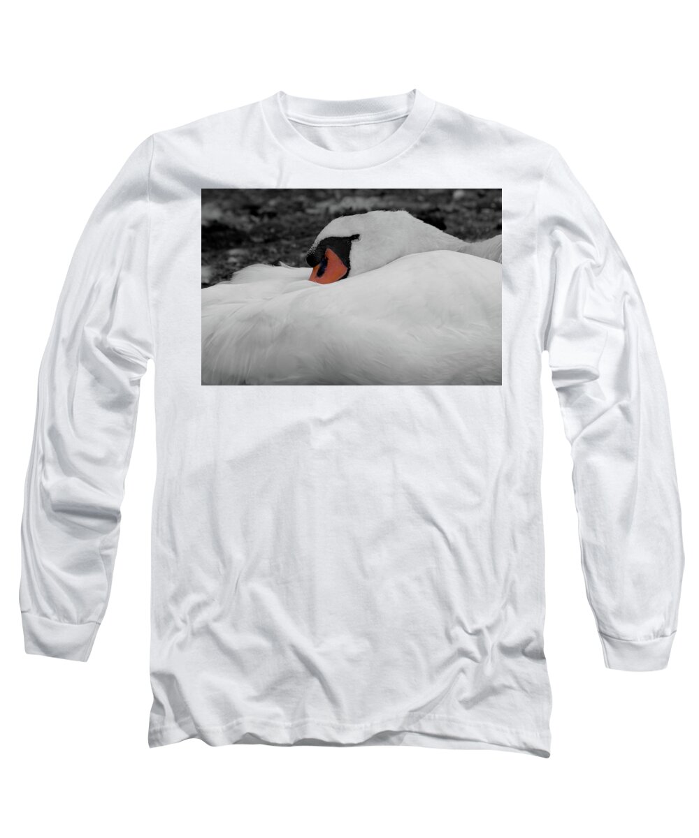 Swan Long Sleeve T-Shirt featuring the photograph Sleeping Beauty #2 by Scott Carruthers