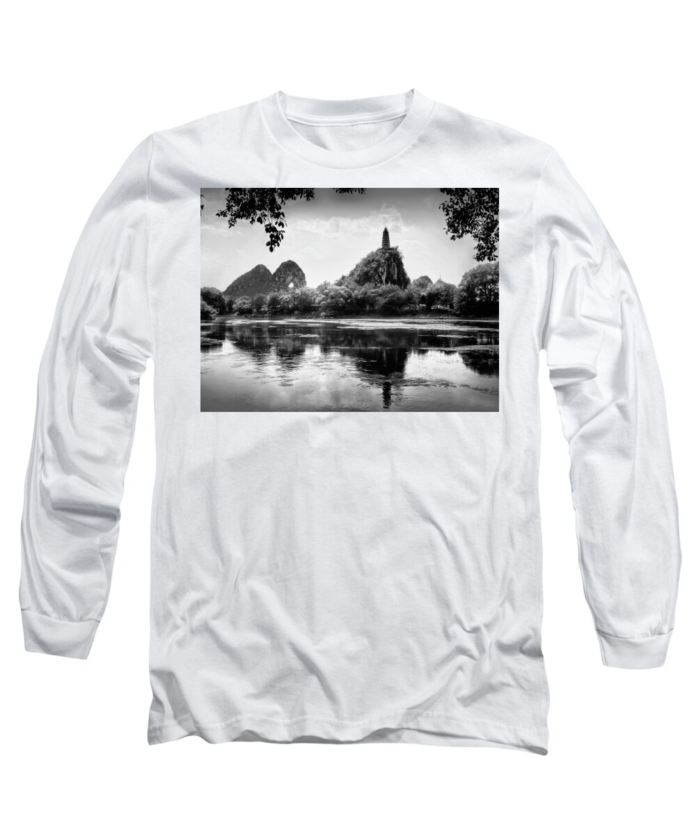 Beautiful Long Sleeve T-Shirt featuring the photograph China Guilin landscape scenery photography #3 by Artto Pan