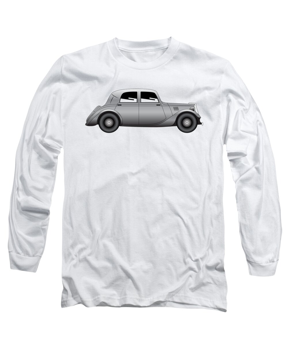 Car Long Sleeve T-Shirt featuring the digital art Coupe - vintage model of car #4 by Michal Boubin