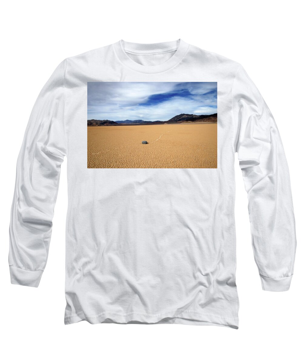 Death Valley Long Sleeve T-Shirt featuring the photograph Death Valley racetrack #4 by Breck Bartholomew