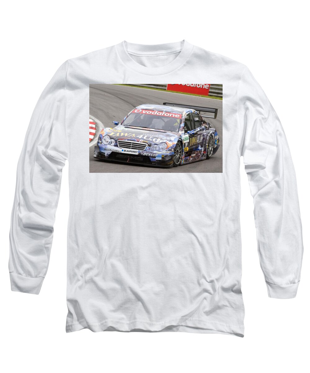 Racing Long Sleeve T-Shirt featuring the digital art Racing #4 by Super Lovely