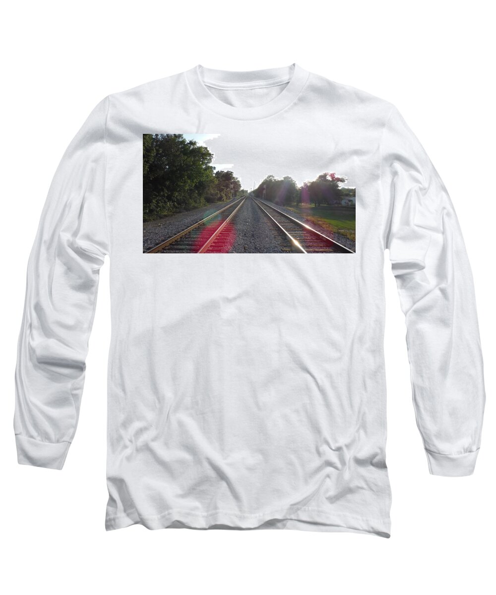 Railroad Long Sleeve T-Shirt featuring the photograph Railroad #4 by Jackie Russo