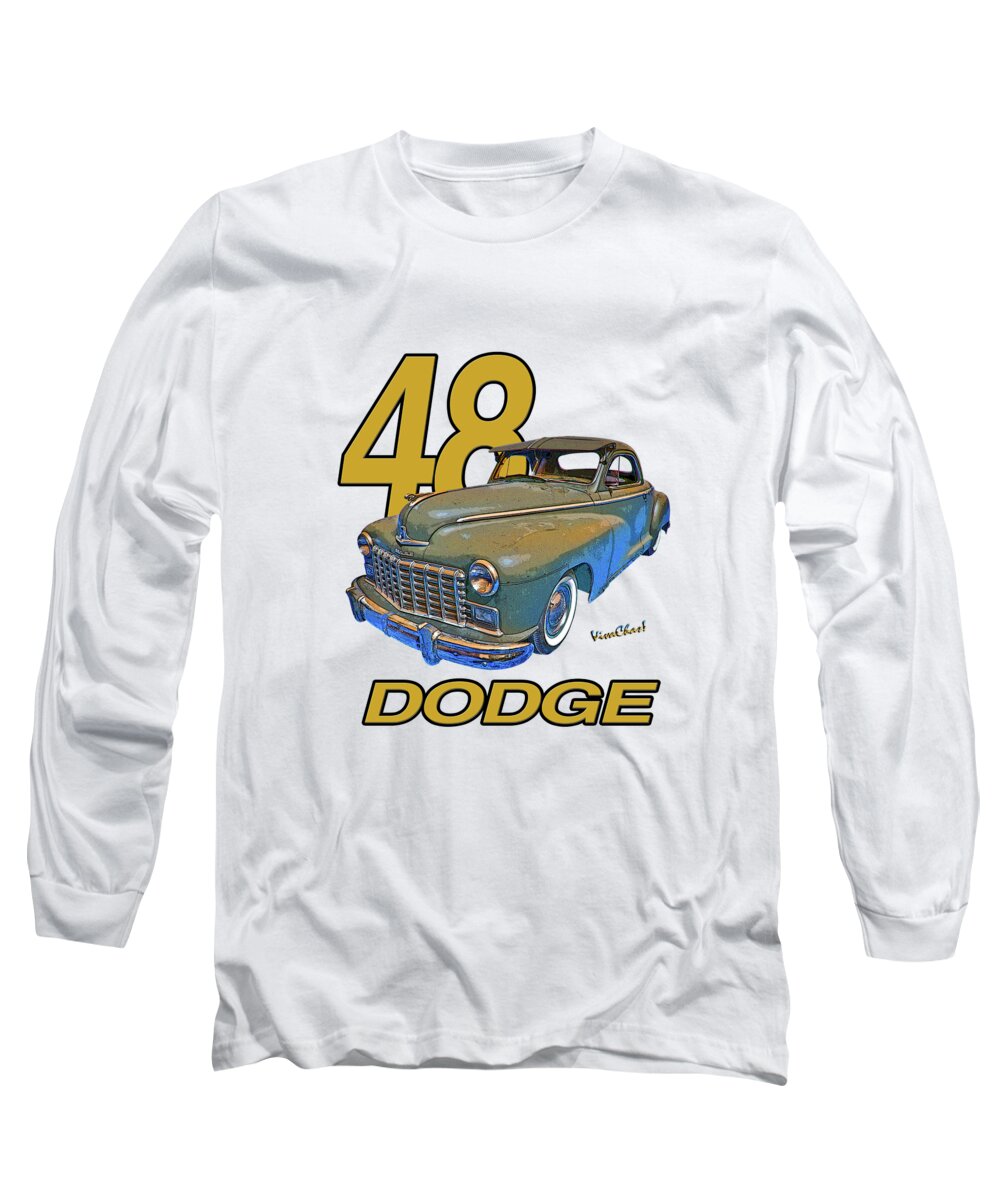 1948 Long Sleeve T-Shirt featuring the photograph 48 Dodge 3 Window Business Coupe by Chas Sinklier