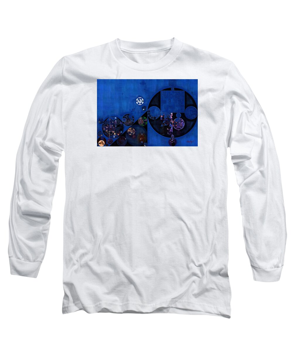 Ring Long Sleeve T-Shirt featuring the digital art Abstract painting - Onyx #53 by Vitaliy Gladkiy