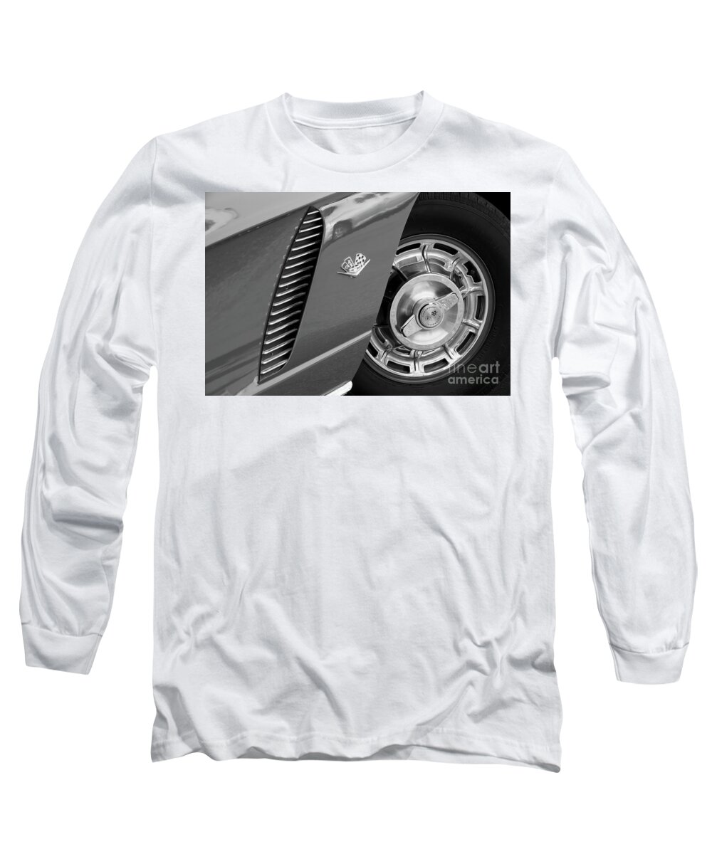 Corvette Long Sleeve T-Shirt featuring the photograph '62 in Black and White #62 by Dennis Hedberg