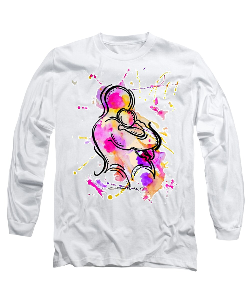 Father Long Sleeve T-Shirt featuring the painting A Father's Love by Diamin Nicole