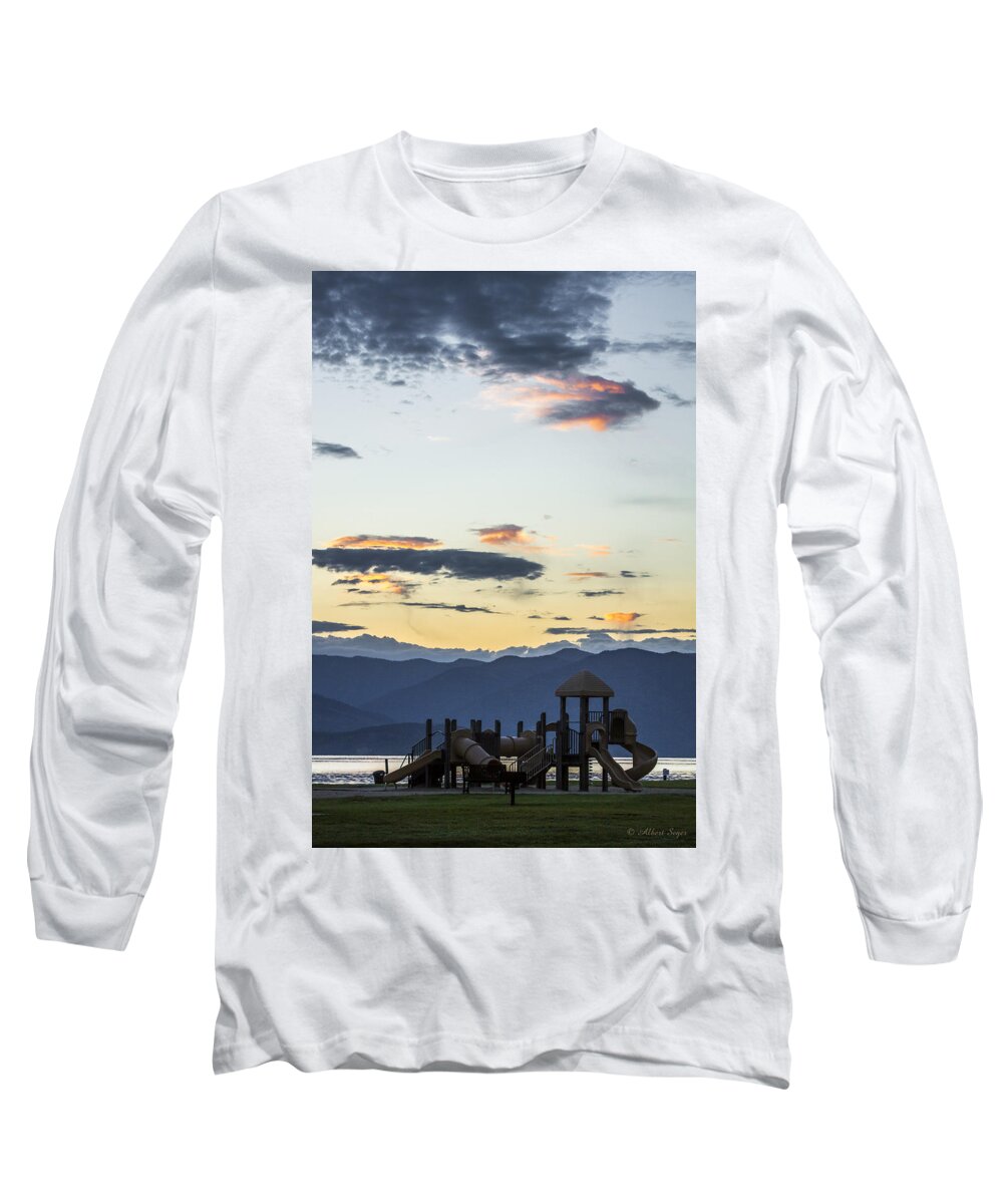 Playground Long Sleeve T-Shirt featuring the photograph A Great Day for the Beach by Albert Seger