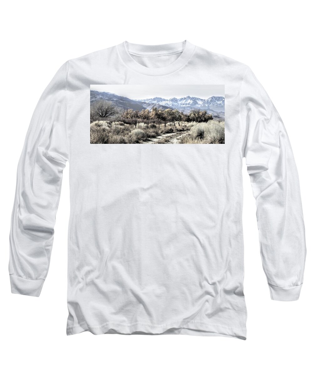 Sky Long Sleeve T-Shirt featuring the photograph A Muted Sierra by Marilyn Diaz