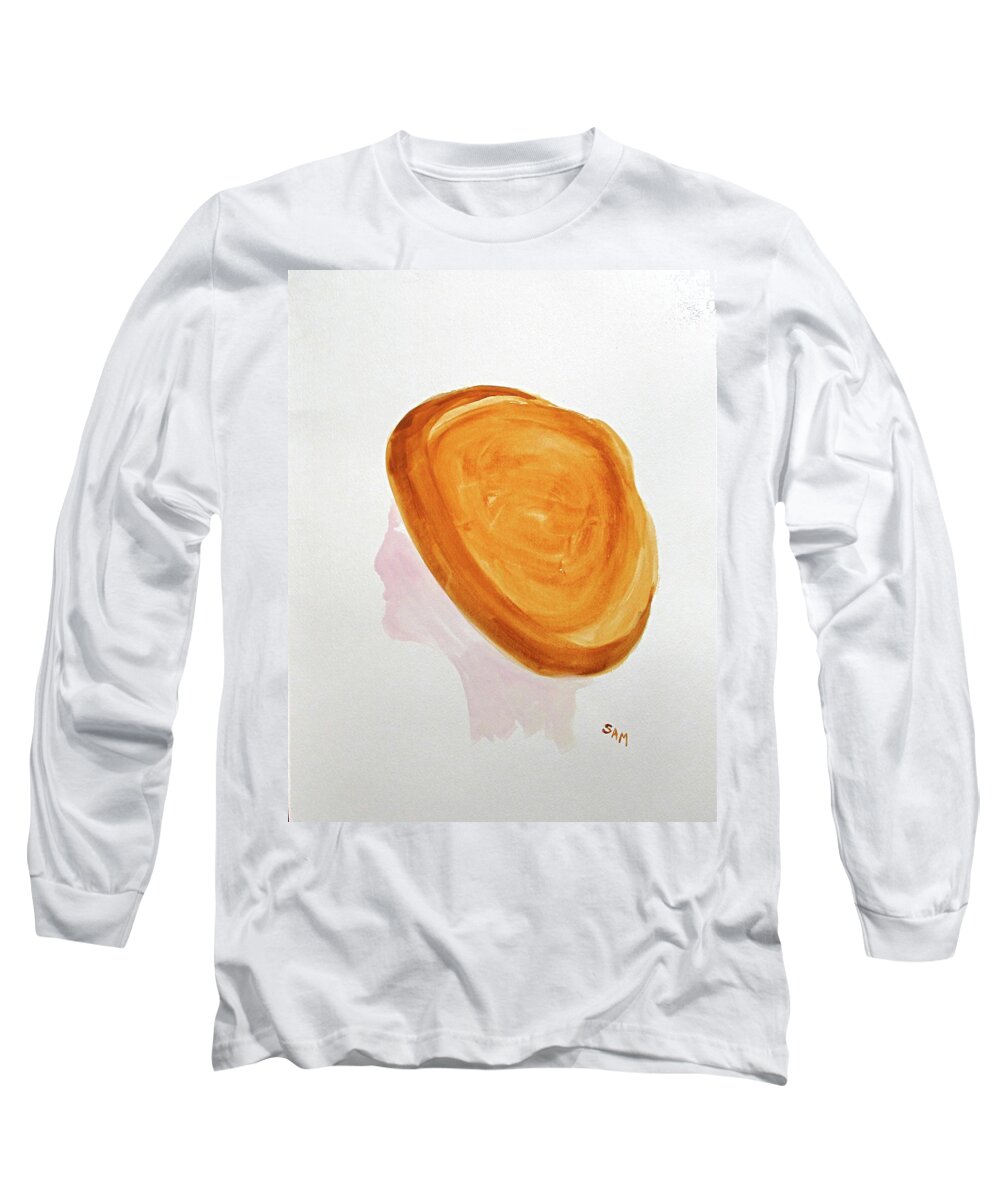 Hat Long Sleeve T-Shirt featuring the painting A Simple Hat by Sandy McIntire