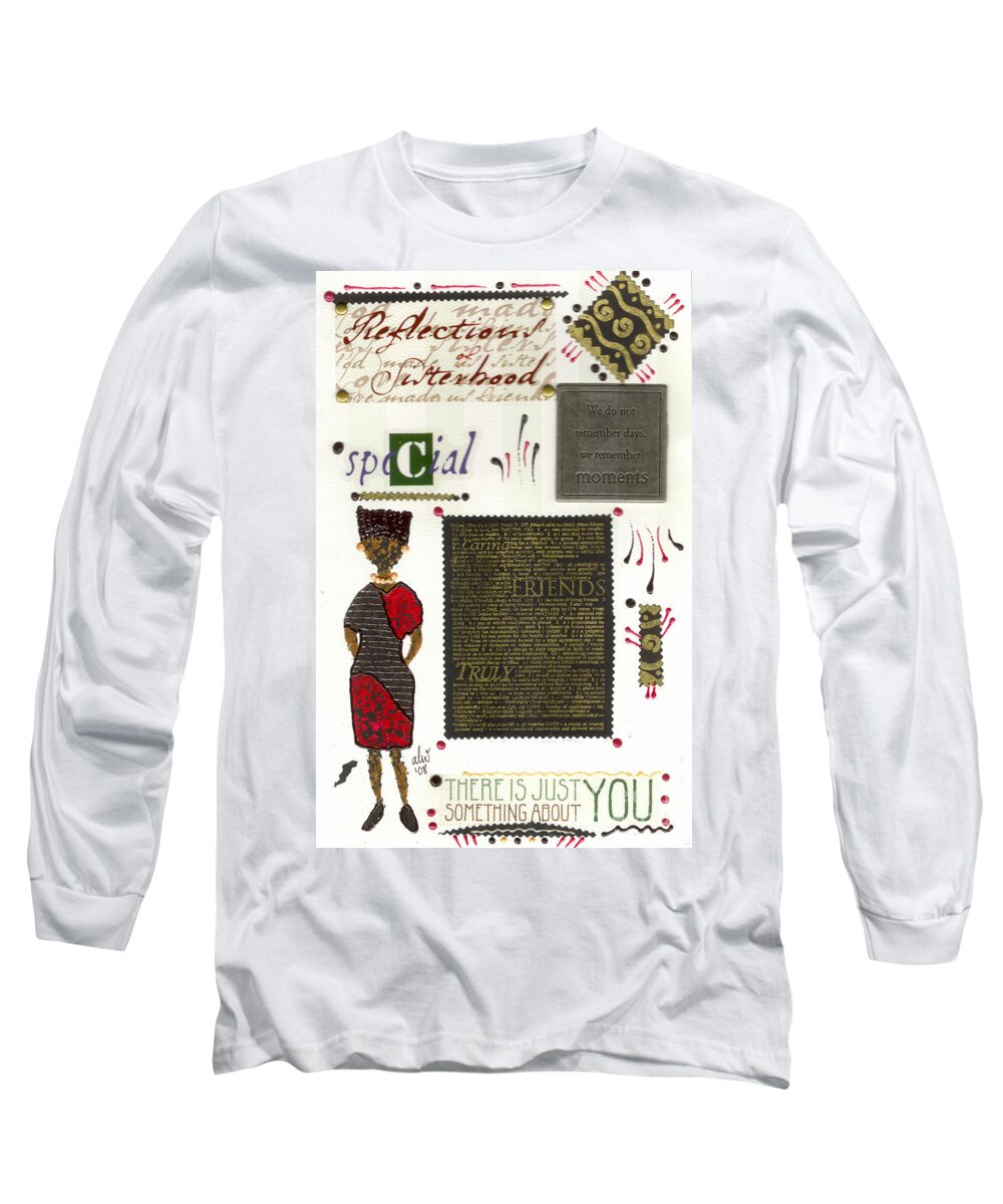 Gretting Cards Long Sleeve T-Shirt featuring the mixed media A Special Friend by Angela L Walker