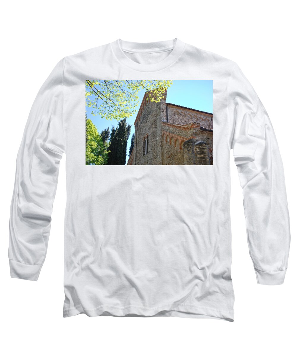 Casola Valsenio Long Sleeve T-Shirt featuring the photograph Abbey of St. John the Baptist by Fabio Caironi