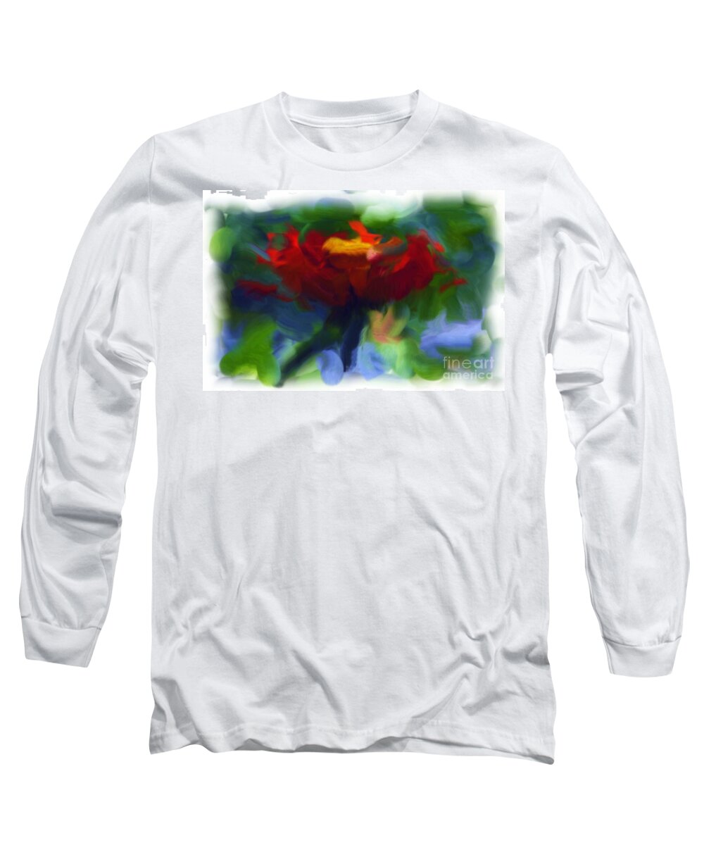 Abstract Long Sleeve T-Shirt featuring the photograph Abstract Flower Expressions 2 by Robyn King
