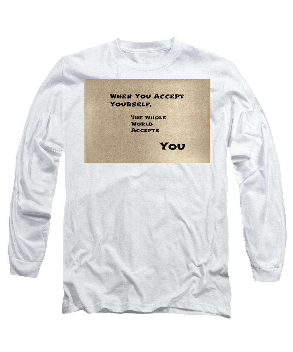 Acceptance Long Sleeve T-Shirt featuring the mixed media Acceptance by Joseph S Giacalone