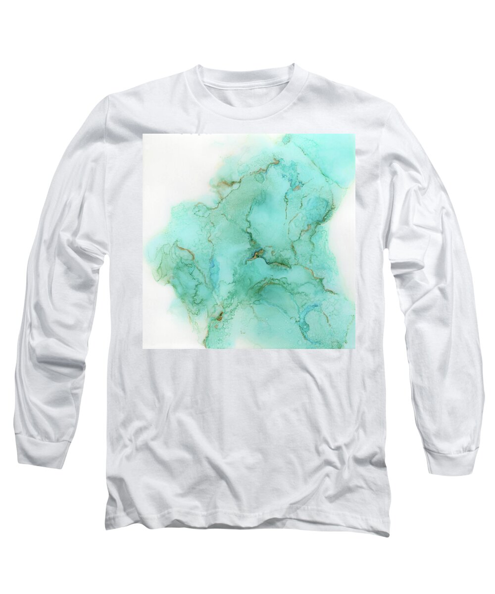 Ink Long Sleeve T-Shirt featuring the painting Across the Blue Sky by Joanne Grant