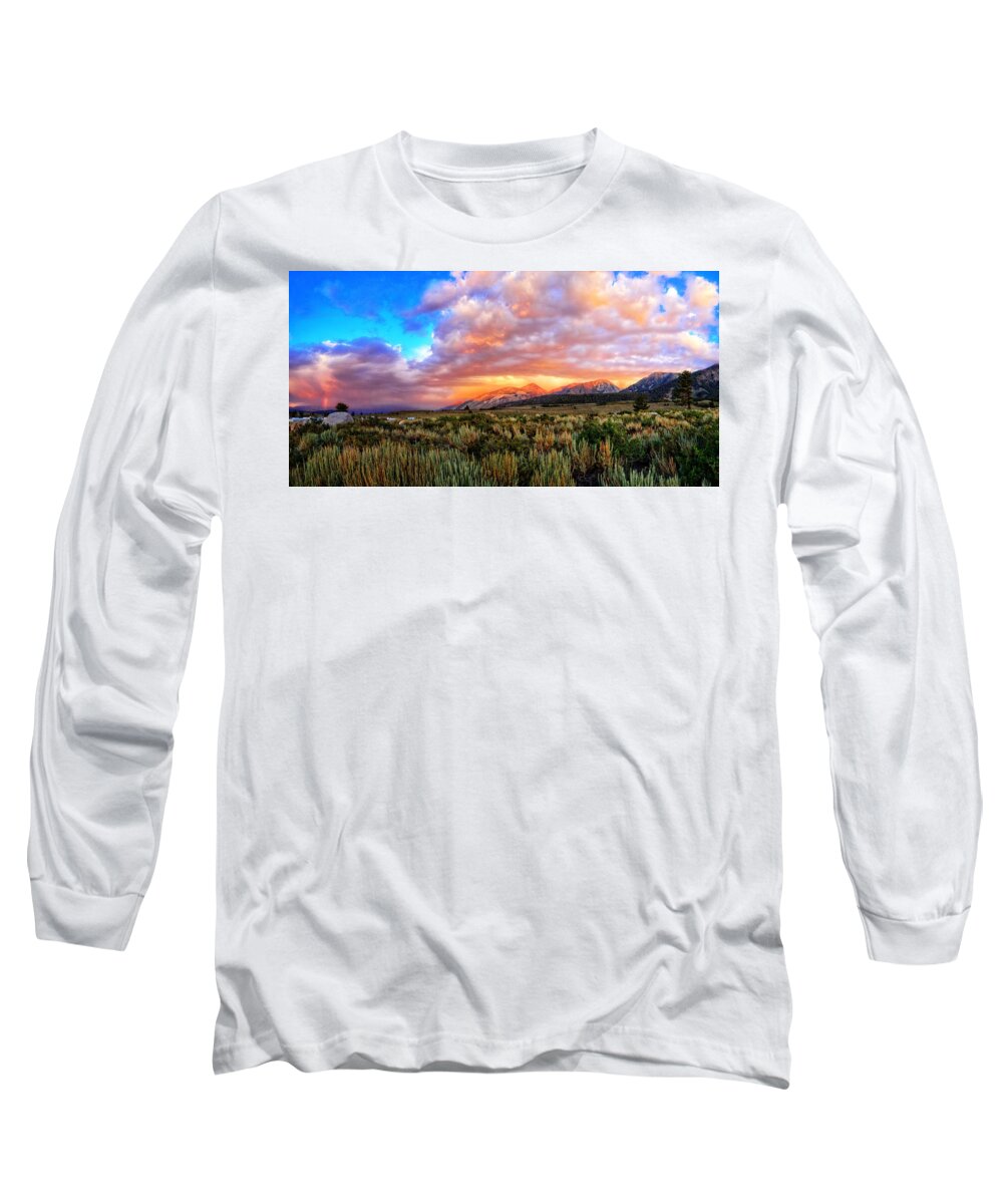 Storm Long Sleeve T-Shirt featuring the photograph After the Storm Panorama by Lynn Bauer