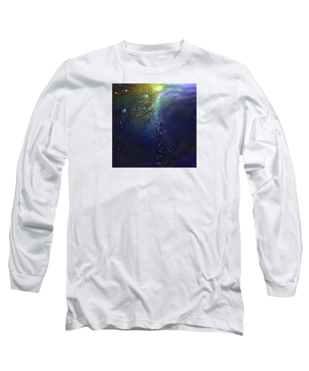 Gallery Long Sleeve T-Shirt featuring the painting ALCHEMY 02d by Dar Freeland