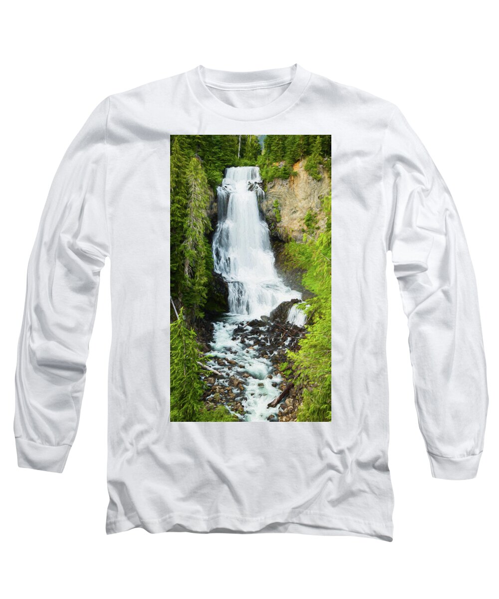 Alexander Falls Long Sleeve T-Shirt featuring the photograph Alexander Falls - 2 by Stephen Stookey