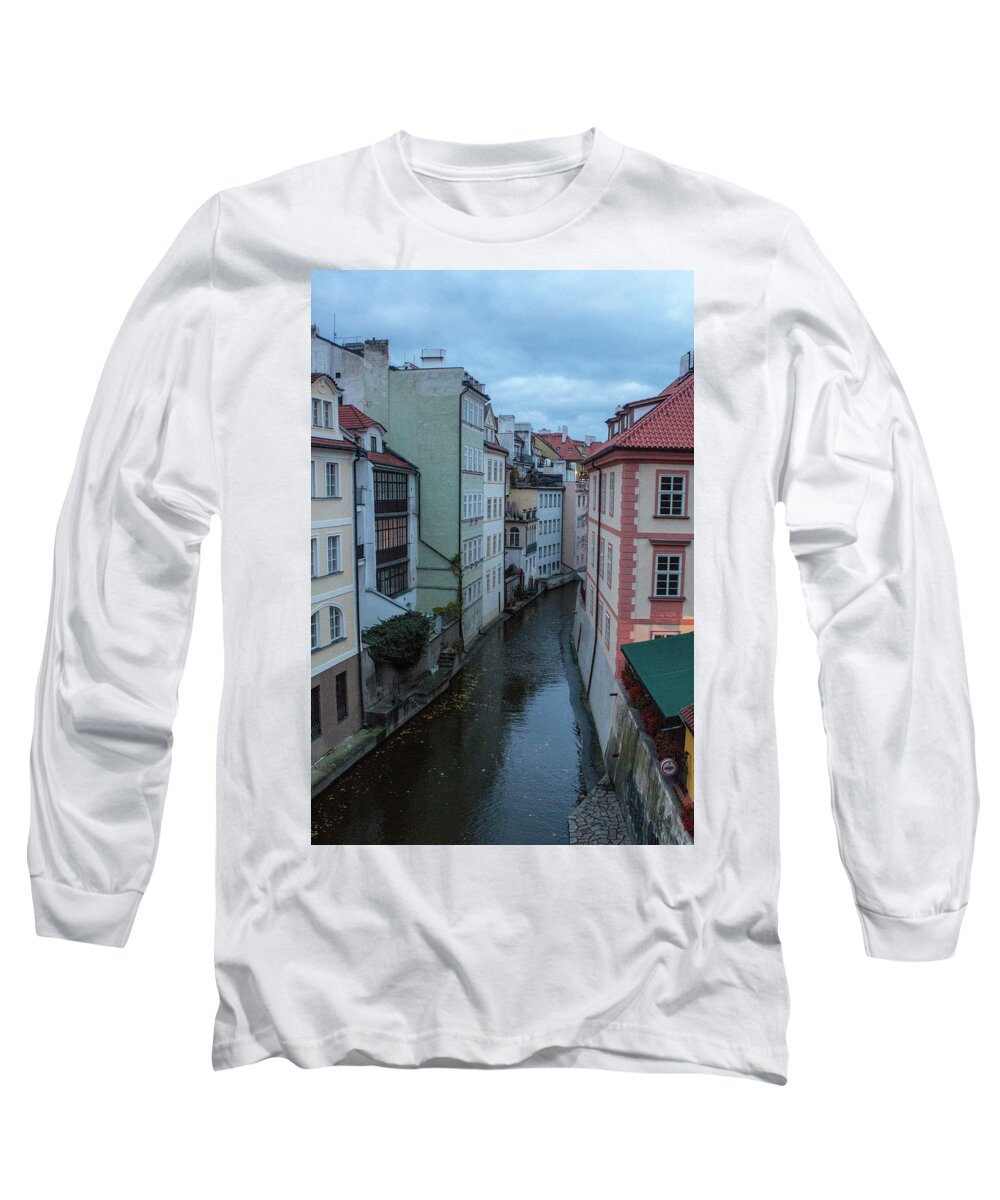 Prague Long Sleeve T-Shirt featuring the photograph Along the Prague Canals by Matthew Wolf