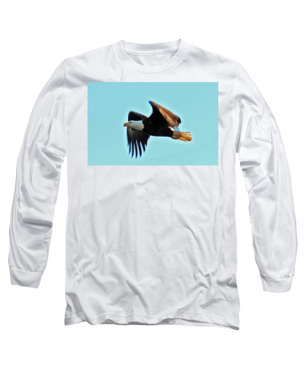 Eagle Long Sleeve T-Shirt featuring the photograph American Eagle by Dr Janine Williams