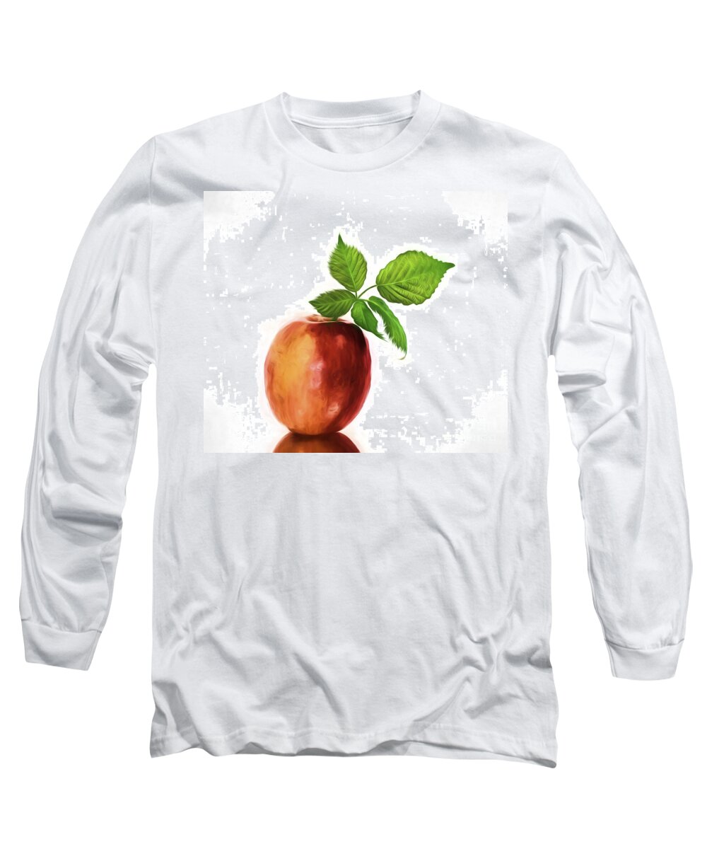 Fruit Long Sleeve T-Shirt featuring the photograph An Apple a Day by Shirley Mangini