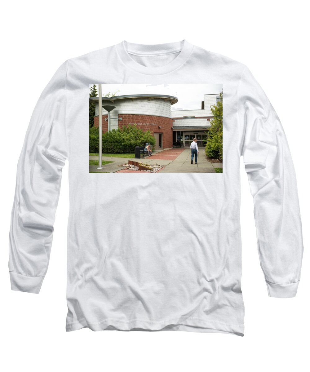 Anacortes Public Library Long Sleeve T-Shirt featuring the photograph Anacortes Public Library by Tom Cochran
