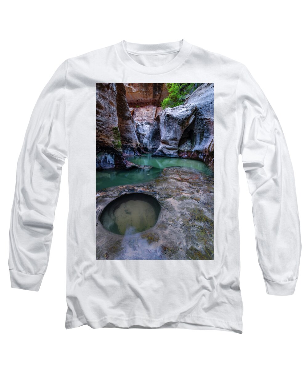 Zion Long Sleeve T-Shirt featuring the photograph Aquamarine by Dustin LeFevre