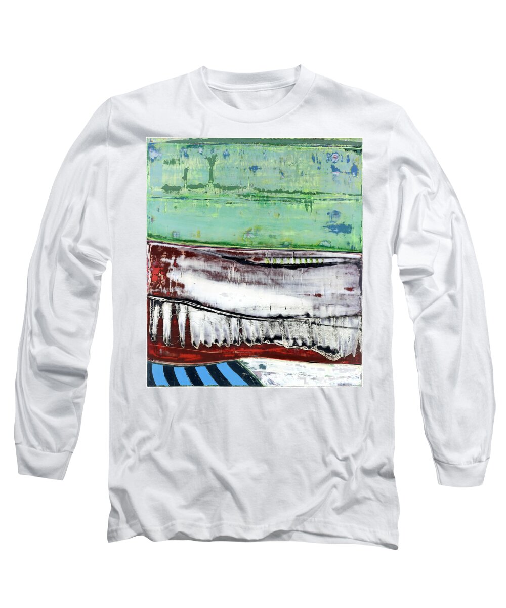Fine Art Prints Long Sleeve T-Shirt featuring the painting Art Print Abstract 97 by Harry Gruenert