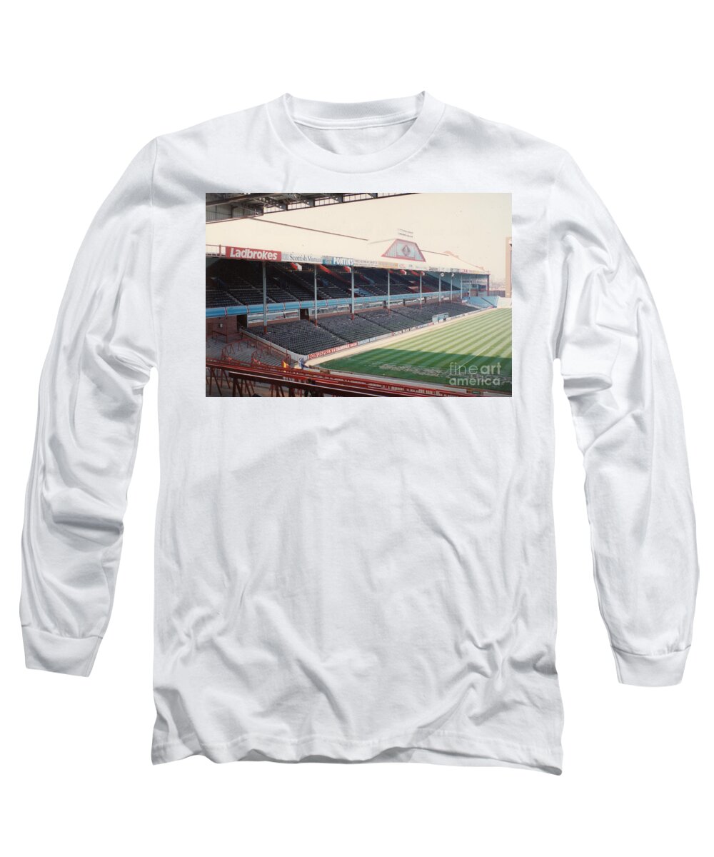 Aston Villa Long Sleeve T-Shirt featuring the photograph Aston Villa - Villa Park - West Stand Trinity Road 1 - Leitch - April 1991 by Legendary Football Grounds