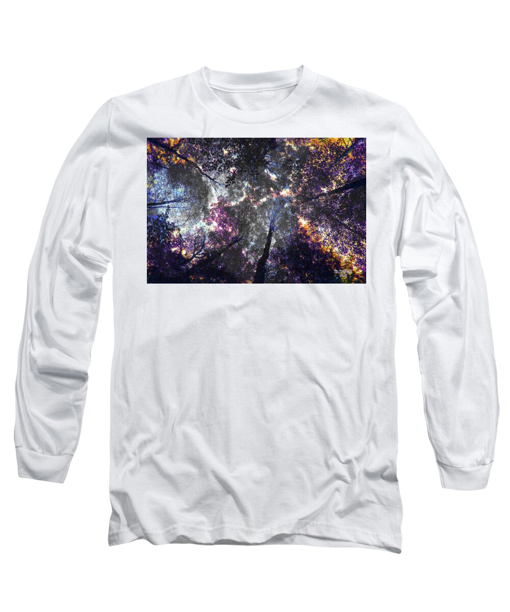 Tree Tops Long Sleeve T-Shirt featuring the photograph Autumn Abstract by David Stasiak