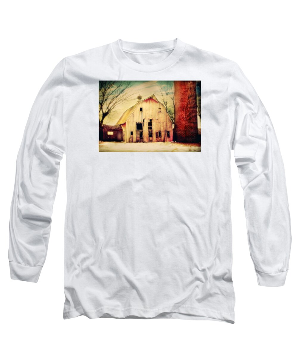 Farm Long Sleeve T-Shirt featuring the photograph Barn For Sale by Julie Hamilton