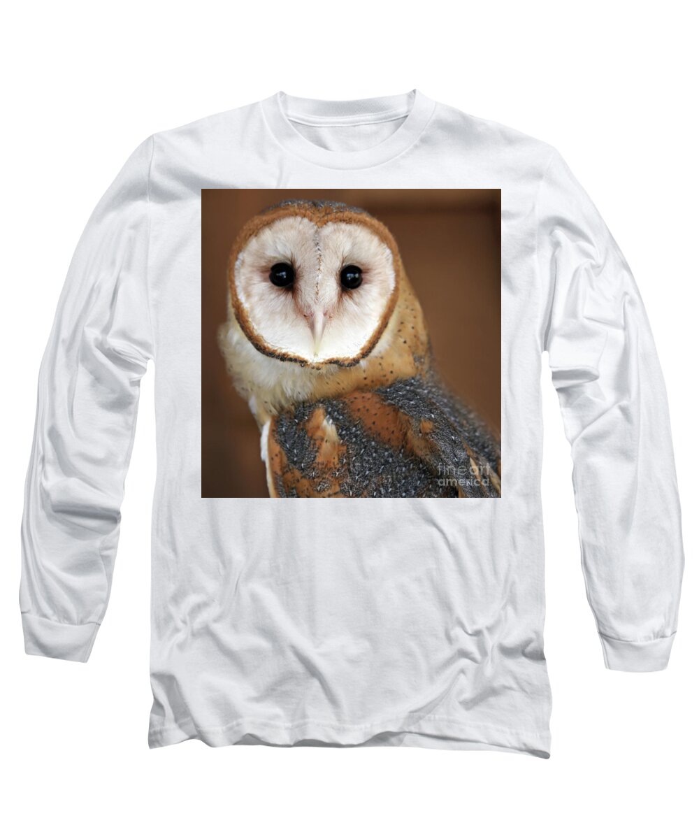 Owl Long Sleeve T-Shirt featuring the photograph Barn Owl by Steve Gass